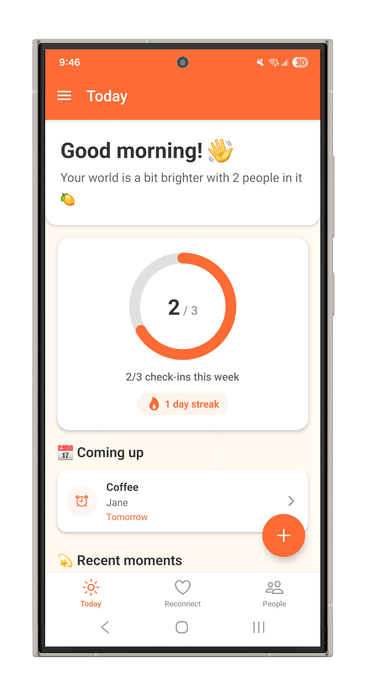 Citrus app dashboard showing your connections